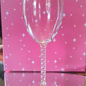 Cristal D'arques Durand Clear Angelique Twist Stem Water Wine Goblet crystal